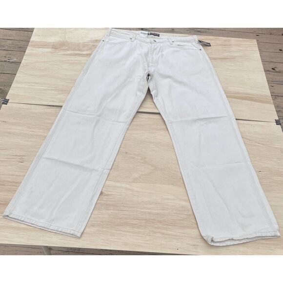 Vintage Y2K Polo Jeans Company Carpenter Style Deadstock Men's Beige 38 x 32 NOS - Picture 1 of 10